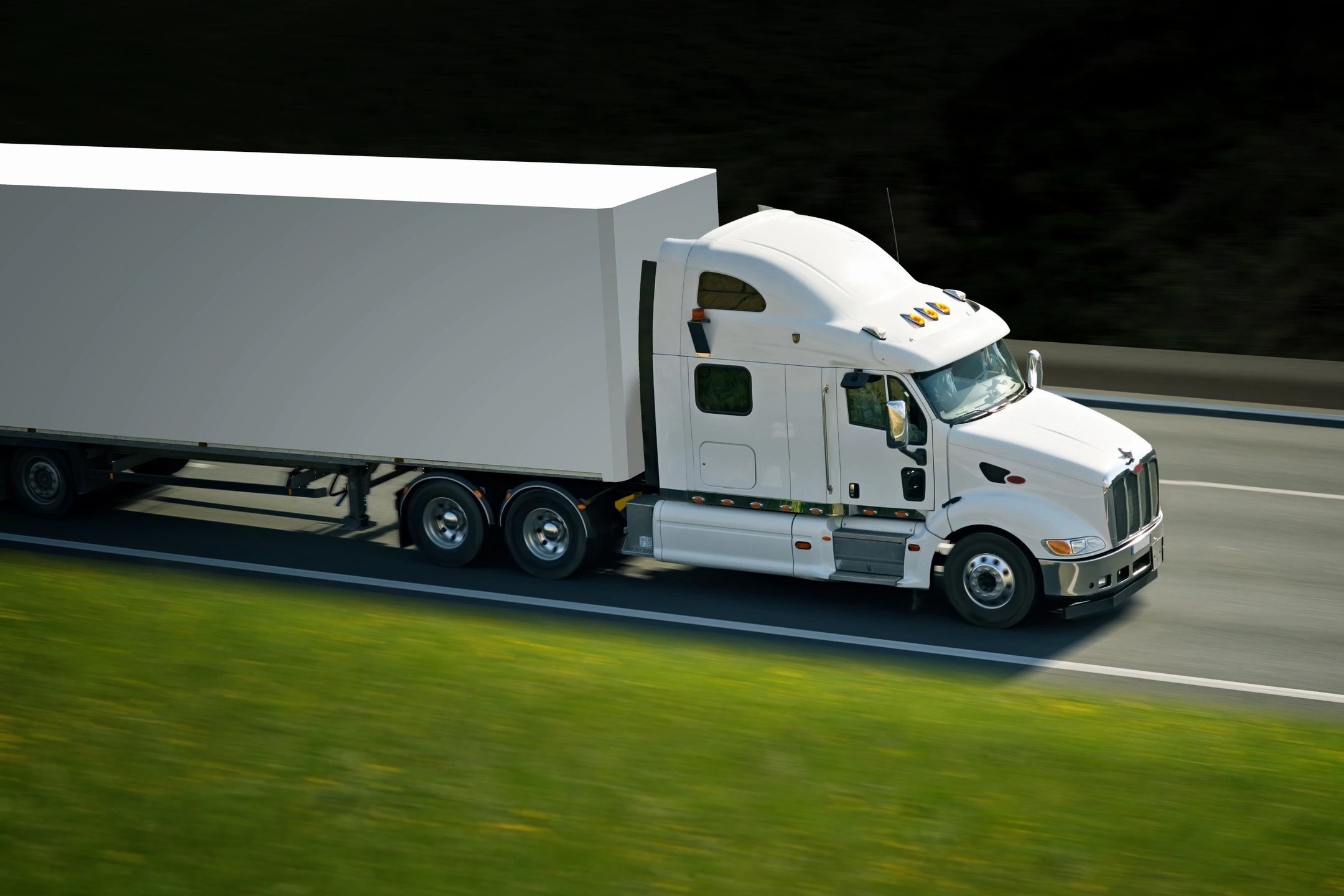 White semi truck, commercial truck drivers needs substance abuse professional evaluation