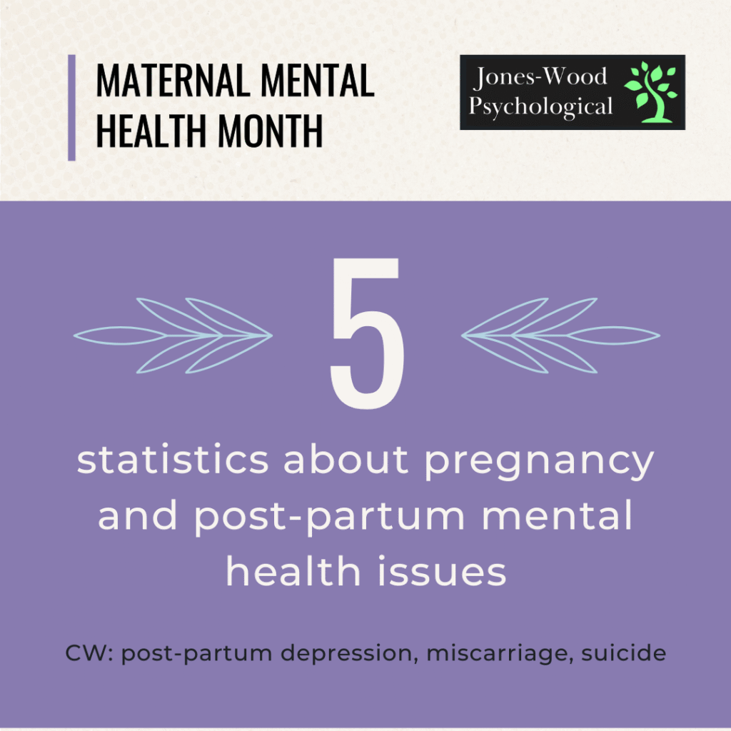 pregnancy post-partum mental health issues U.S. statistics US statistics Maternal Mental Health Month